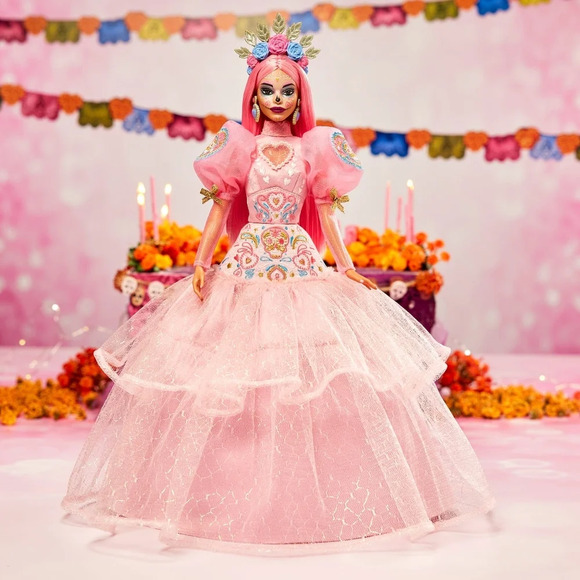 NRFB Mattel, Barbie Signature 2023 Día De Muertos Barbie x Pink Magnolia Doll - Picture 3 of 16